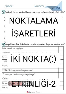 İKİ NOKTA(:) Etkinliği-2