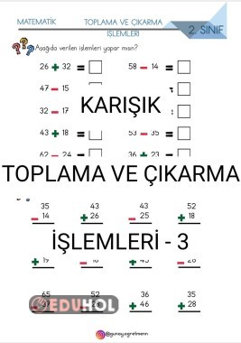Karışık Toplama-Çıkarma İşlemleri-3