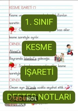 Kesme İşareti DEFTER NOTLARI