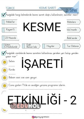 Kesme İşareti Etkinliği-2