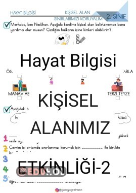 KİŞİSEL ALANIMIZ Etkinliği-2