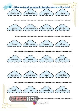 Kurallı ve Anlamlı Cümle Oluşturma Etkinliği-3