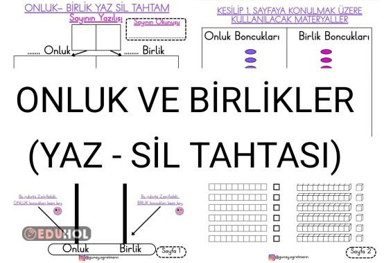 Onluk-Birlik(YAZ-SİL TAHTASI)