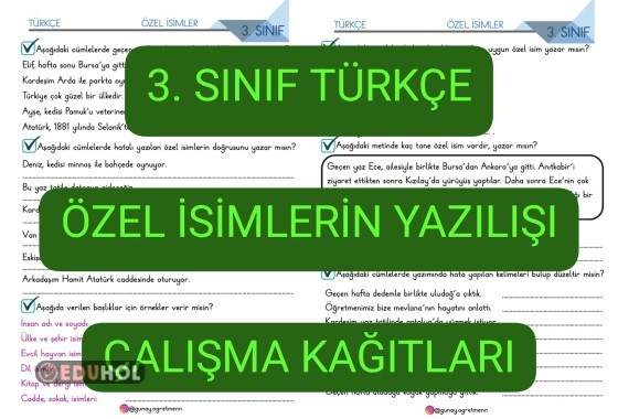 Özel İsimler ETKİNLİKLERİ