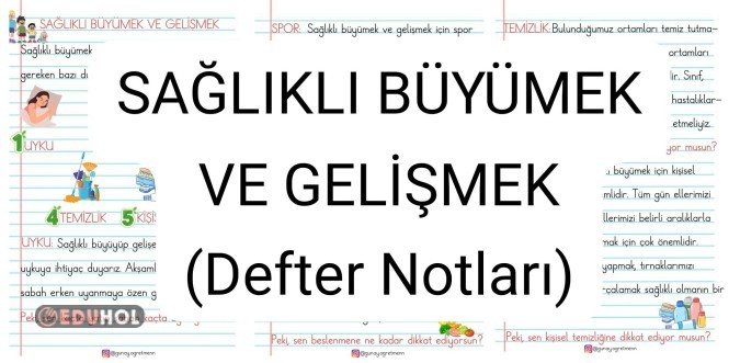 SAĞLIKLI ALIŞKANLIKLAR(Defter Notları)