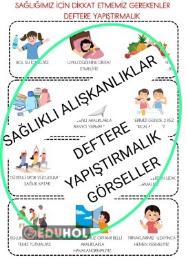 Sağlıklı Alışkanlıklar(DEFTERE YAPIŞTIRMALIK)