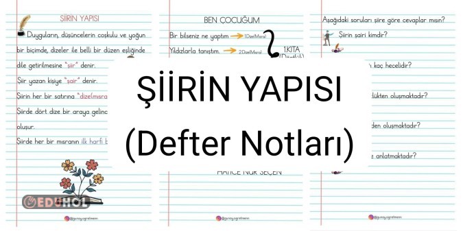 ŞİİRİN YAPISI(Defter Notları)