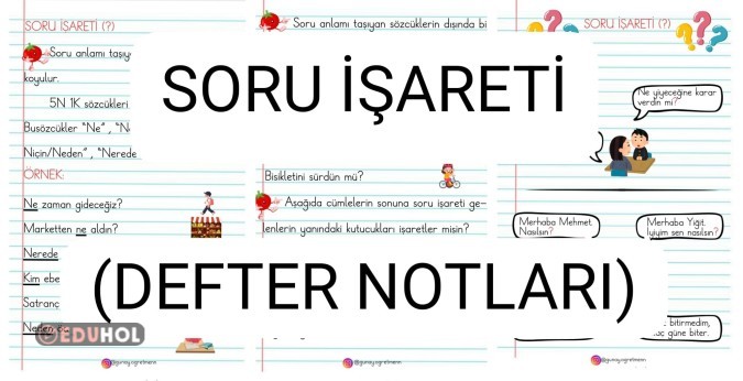 Soru İşareti DEFTER NOTLARI