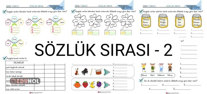 SÖZLÜK SIRASI Etkinlikleri-2