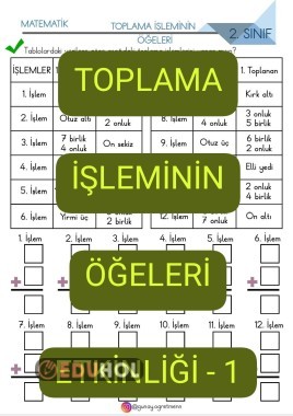 Toplamanın Öğeleri Etkinliği-1