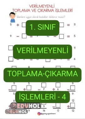 Verilmeyenli Toplama-Çıkarma İşlemleri-4