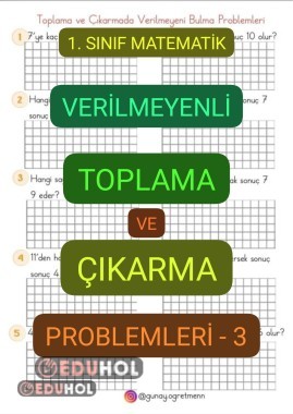 Verilmeyenli Toplama-Çıkarma Problemleri-3