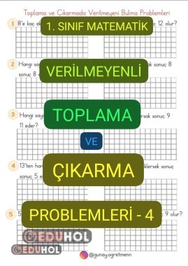 Verilmeyenli Toplama ve Çıkarma Problemleri-4