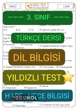 YILDIZLI TEST(Harf-Hece Bilgisi)