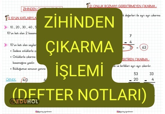 Zihinden Çıkarma İşlemi(Defter Notları)