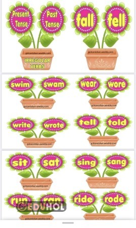 7.3 simple past (geçmiş zaman) çiçeklerle kolaylaştırsın konumuzu oyun etkinliği