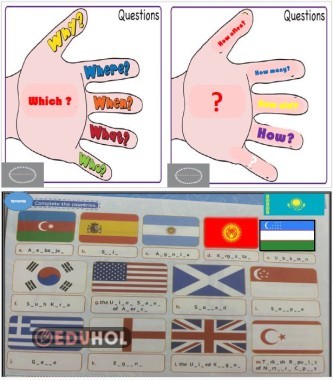 wh-questiıon hands and country