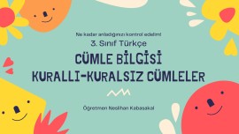 KURALLI CÜMLE OLUŞTURMA