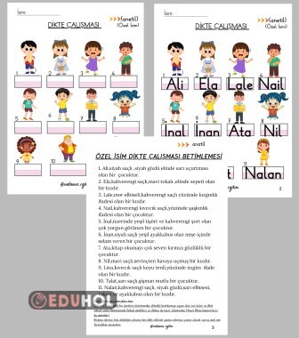 ÖZEL İSİM BETİMLEMELİ GÖRSEL DİKTE
