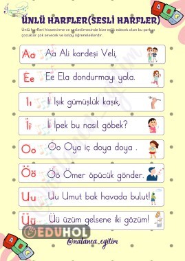 Ünlü Harfleri vurgulayan şarkımız @nalanca_egitim