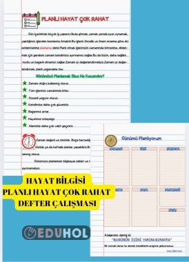 HAYAT BİLGİSİ PLANLI HAYAT ÇOK RAHAT DEFTER ÇALIŞMASI