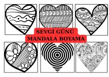 SEVGİ GÜNÜ Mandala Boyama