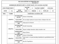 Rehberlik Aylık Raporu(Mart)