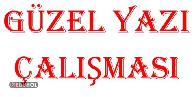 2.SINIF GÜZEL YAZI ÇALIŞMASI. NOKTALI FONT ŞEKLİNDE