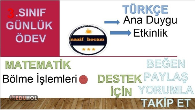 3.SINIF GÜNLÜK ÖDEVLER