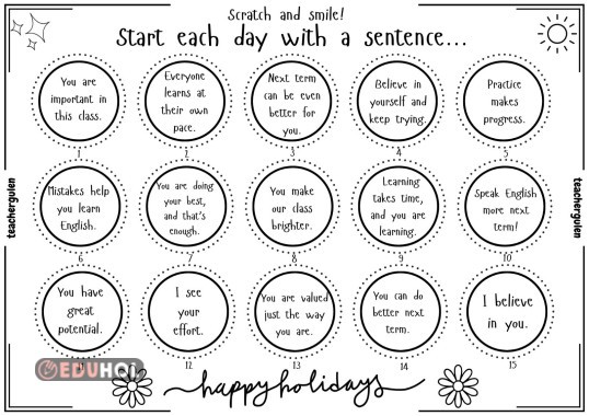 Scratch activity for motivation