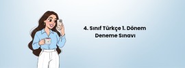 4. Sınıf Türkçe 1. Dönem Deneme Sınavı