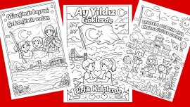 Bayrak Sevgisi Boyama Sayfaları