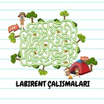 adım adım labirent (renkli)