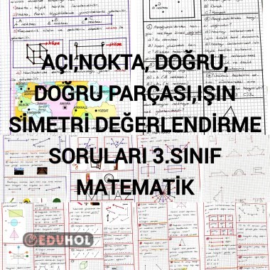 Açı,doğru,doğru parçası, nokta,simetri 3.sınıf matematik
