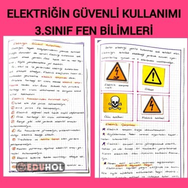 Elektriğin güvenli kullanımı 3. sınıf fen bilimleri
