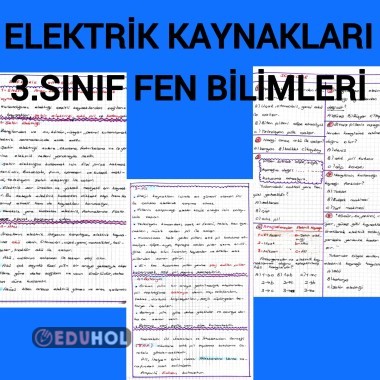 Elektrik kaynakları 3.sınıf fen bilimleri
