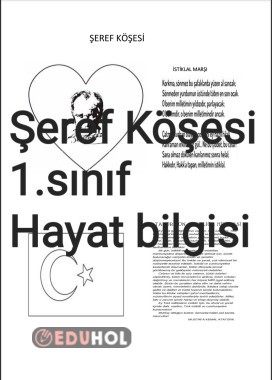 Şeref köşesi 1.sınıf Hayat bilgisi