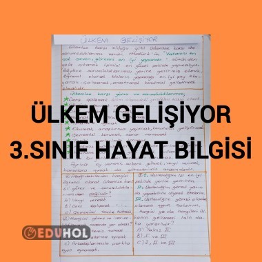 Ülkem gelişiyor 3.sınıf hayat bilgisi