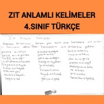 Zıt anlamlı kelimeler