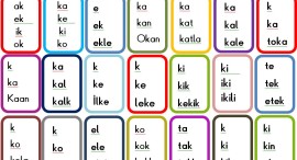 k sesi kelime ve hızlı okuma metinleri