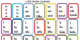 U sesi kelimeler ve karesel metinler