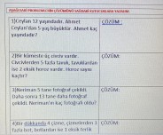 1.SINIF PROBLEM ÖRNEKLERİ