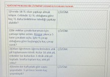 1.SINIF PROBLEM ÖRNEKLERİ