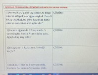 1.SINIF PROBLEM SORULARI
