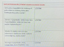 1.SINIF PROBLEM SORULARI
