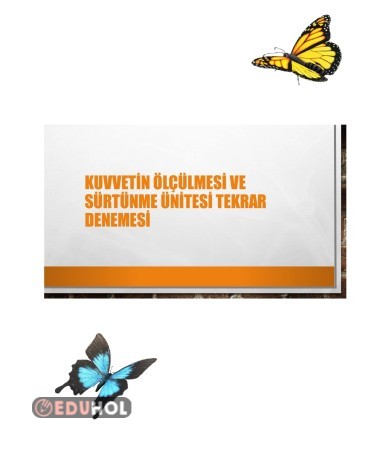 KUVVETİN ÖLÇÜLMESİ VE SÜRTÜNME MİNİ TEST