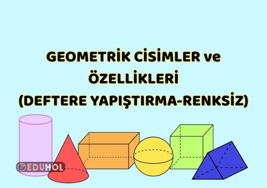 Geometrik Cisimlerin Özellikleri - Defter Notu