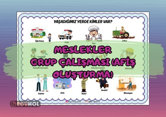 Meslekler - Afiş Oluşturma(Grup Çalışması)