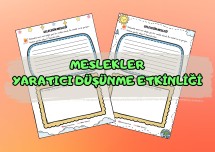 Meslekler - Yaratıcı Düşünme Etkinliği