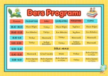 3. sınıf ders programı